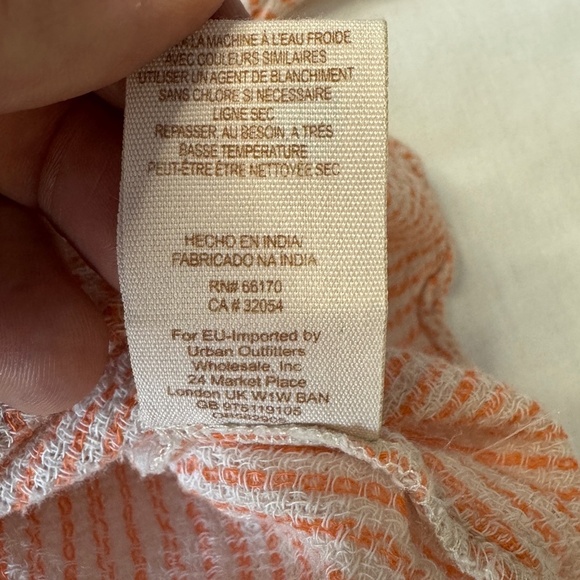 Free People Collared‎ V-Neck Long Sleeve Cotton Cover-Up Top High/Low Peach XS - Picture 11 of 12